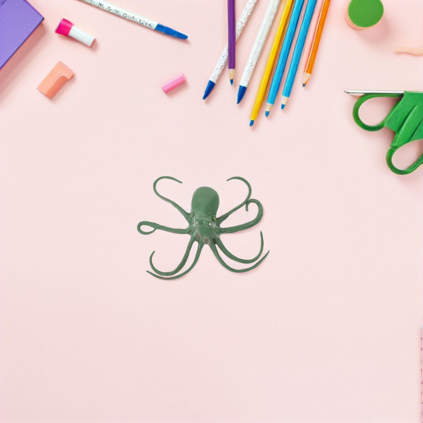 Science Toy - Octopus Squeaky Marine Animal Figure Realistic